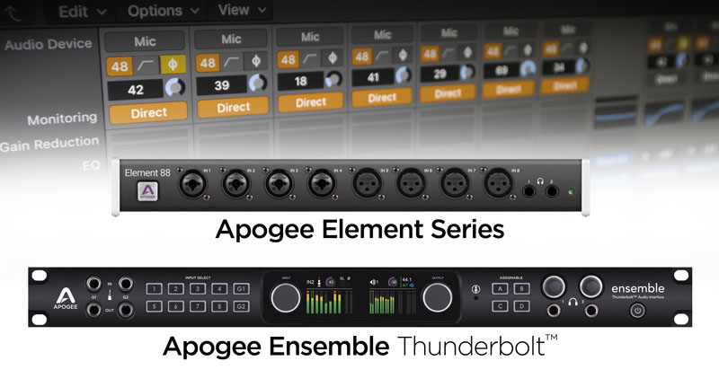 Les Interfaces Audio Apogee Ensemble et Element s'intègrent à Logic Pro X |  SoundLightUp.SoundLightUp.